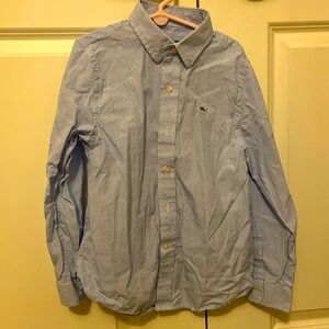 Vineyard Vines size 7, blue and white striped shirt